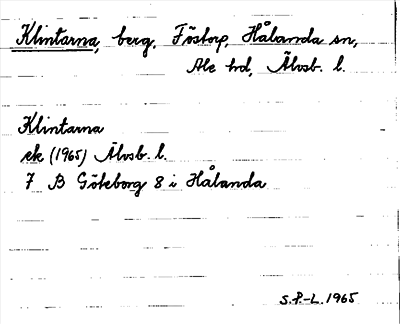 Bild på arkivkortet för arkivposten Klintarna