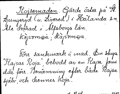 Bild på arkivkortet för arkivposten Kojsemaden