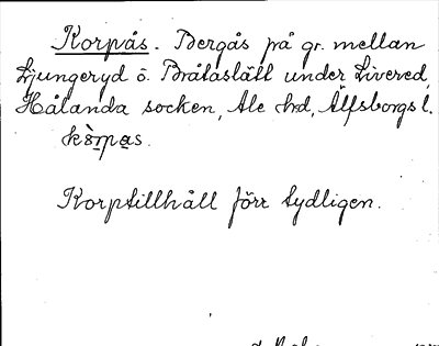 Bild på arkivkortet för arkivposten Korpås