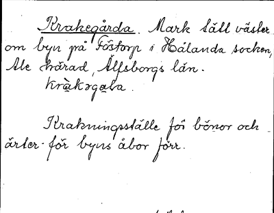Bild på arkivkortet för arkivposten Krakegårda