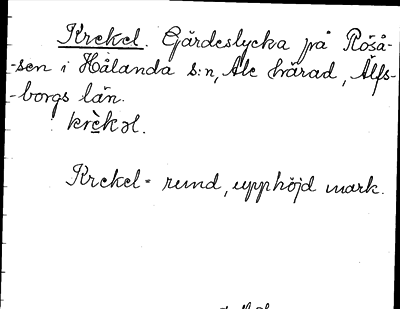 Bild på arkivkortet för arkivposten Krekel