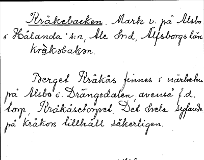 Bild på arkivkortet för arkivposten Kråkebacken