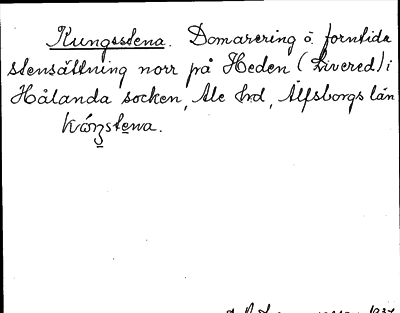 Bild på arkivkortet för arkivposten Kungsstena