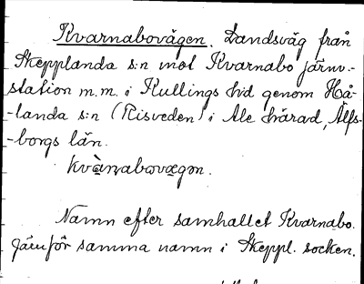 Bild på arkivkortet för arkivposten Kvarnabovägen
