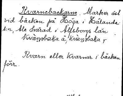 Bild på arkivkortet för arkivposten Kvarnebackarne