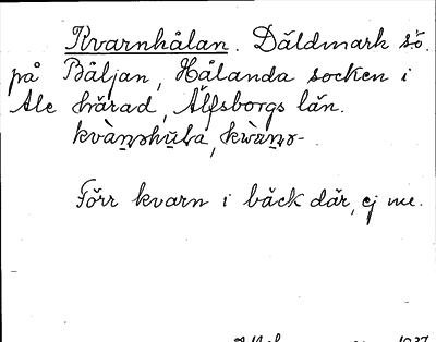 Bild på arkivkortet för arkivposten Kvarnhålan