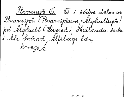 Bild på arkivkortet för arkivposten Kvarnsjön