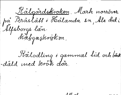Bild på arkivkortet för arkivposten Kålgårdskroken