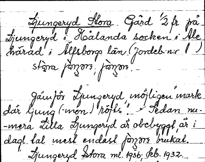 Bild på arkivkortet för arkivposten Ljungeryd Stora