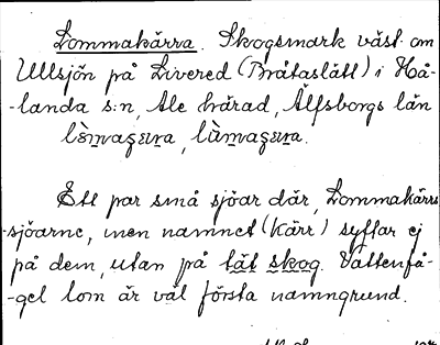 Bild på arkivkortet för arkivposten Lommakärra