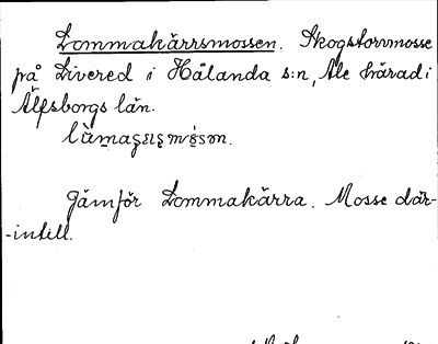 Bild på arkivkortet för arkivposten Lommakärrsmossen