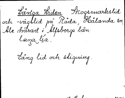 Bild på arkivkortet för arkivposten Långa Liden