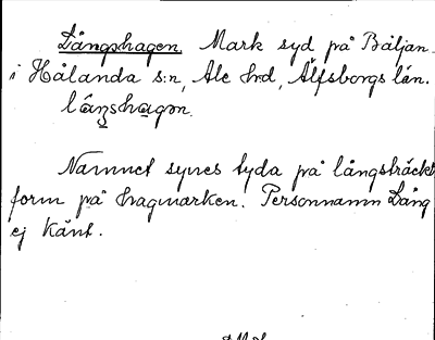 Bild på arkivkortet för arkivposten Långshagen