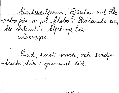 Bild på arkivkortet för arkivposten Madsvedjerna