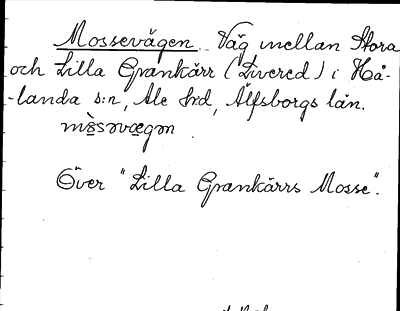 Bild på arkivkortet för arkivposten Mossevägen