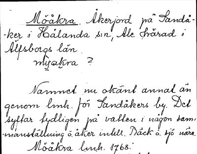 Bild på arkivkortet för arkivposten Möåkra