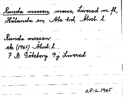 Bild på arkivkortet för arkivposten Runda mossen