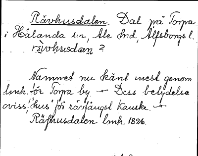 Bild på arkivkortet för arkivposten Rävhusdalen