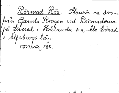 Bild på arkivkortet för arkivposten Rörmad Rös