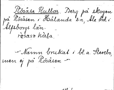 Bild på arkivkortet för arkivposten Rösåse Kullar