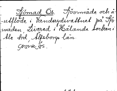 Bild på arkivkortet för arkivposten Sjömad Os