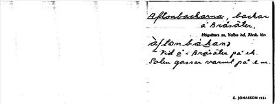 Bild på arkivkortet för arkivposten Aftonbackarna