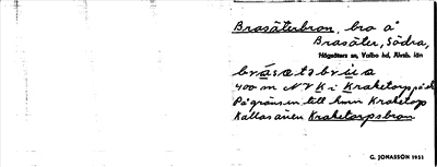Bild på arkivkortet för arkivposten Brasäterbron
