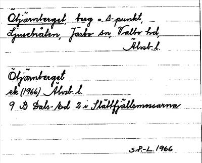Bild på arkivkortet för arkivposten Ötjärnberget