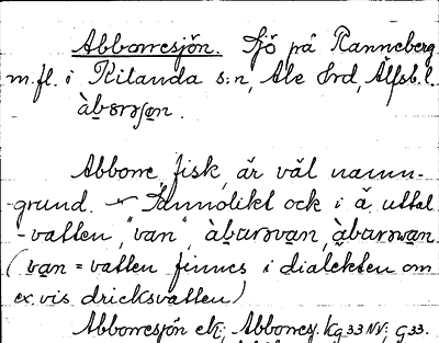 Bild på arkivkortet för arkivposten Abborresjön