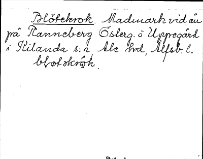 Bild på arkivkortet för arkivposten Blötekrok