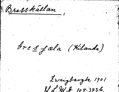 Bild på arkivkortet för arkivposten Bresskällan