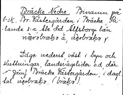 Bild på arkivkortet för arkivposten Bräcke, Nedre