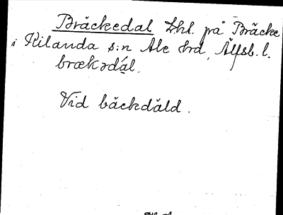 Bild på arkivkortet för arkivposten Bräckedal