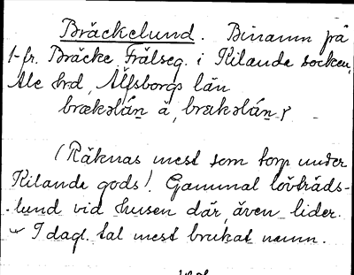 Bild på arkivkortet för arkivposten Bräckelund