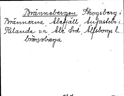 Bild på arkivkortet för arkivposten Brännebergen