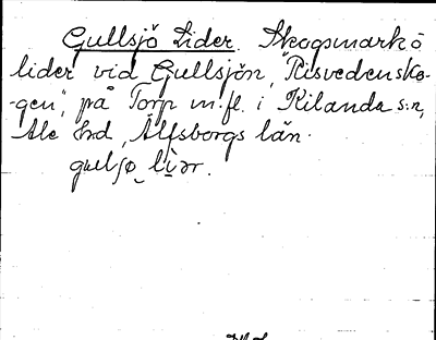 Bild på arkivkortet för arkivposten Gullsjö Lider