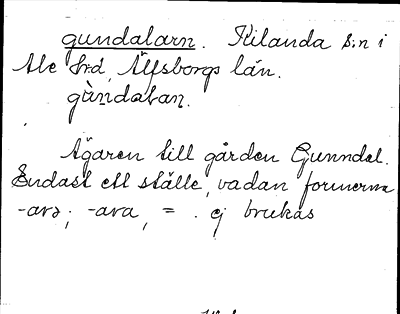Bild på arkivkortet för arkivposten gundalarn