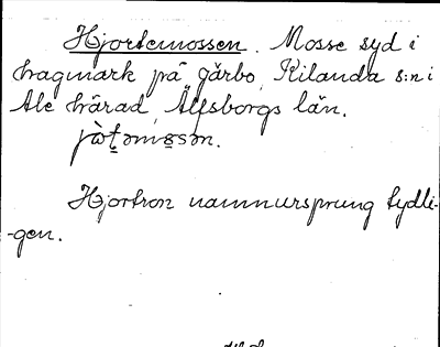 Bild på arkivkortet för arkivposten Hjortenmossen
