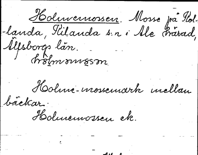 Bild på arkivkortet för arkivposten Holmemossen