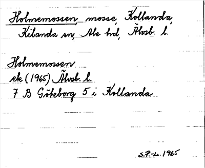 Bild på arkivkortet för arkivposten Holmemossen