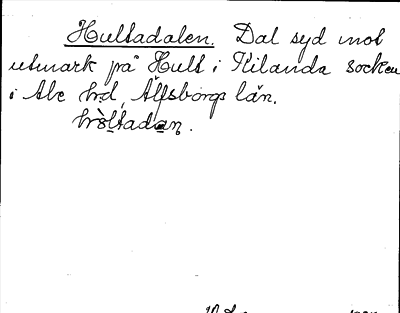 Bild på arkivkortet för arkivposten Hultadalen