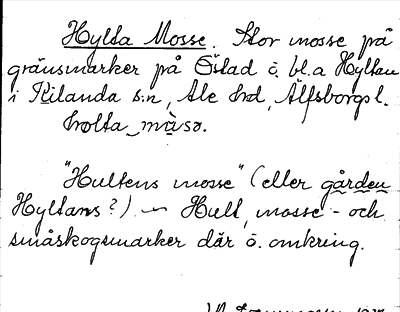 Bild på arkivkortet för arkivposten Hylta Mosse