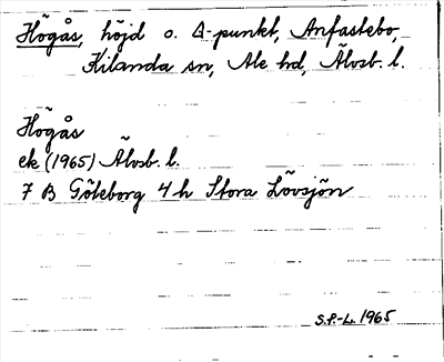 Bild på arkivkortet för arkivposten Högås