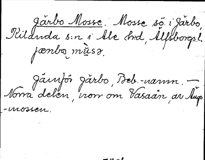 Bild på arkivkortet för arkivposten Järbo Mosse