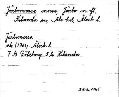 Bild på arkivkortet för arkivposten Järbomosse