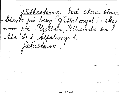 Bild på arkivkortet för arkivposten Jättastena