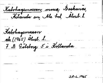 Bild på arkivkortet för arkivposten Kalvhagsmossen