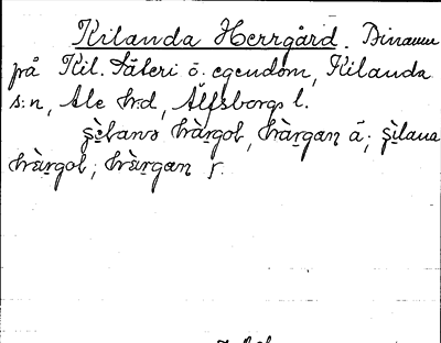 Bild på arkivkortet för arkivposten Kilanda Herrgård