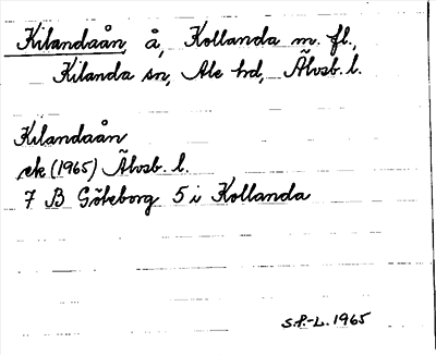 Bild på arkivkortet för arkivposten Kilandaån