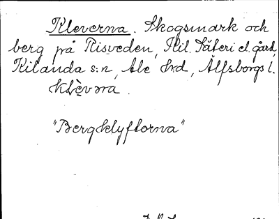 Bild på arkivkortet för arkivposten Kleverna